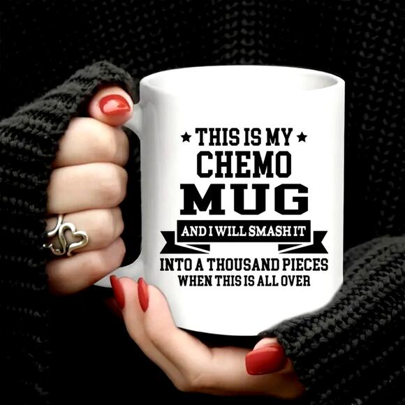 Cancer Inspirational Coffee Mug, Smash the Chemo Mug, 11oz - Picture 1 of 6